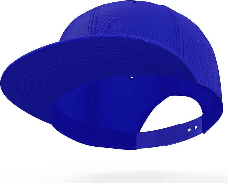 Daxton Store Classic Blank Snapback Flat Bill Visor Hat Cap One Size Adjustable Back - Image 2